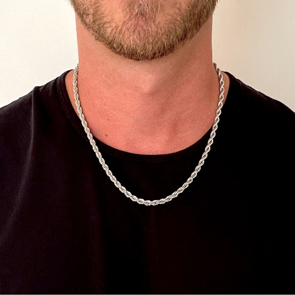 Rope Chain Necklace (Silver) 5MM | Arthur Alan Jewelry - Picture 3 of 7